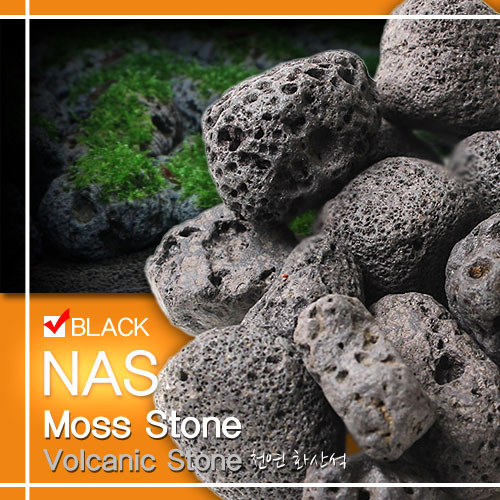 NAS 모스스톤 블랙 (모스활착용 화산석) 1kg 